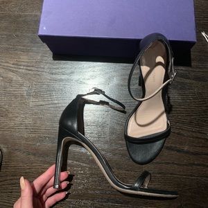 Stuart Weitzman strappy black heels (8.5 fit)